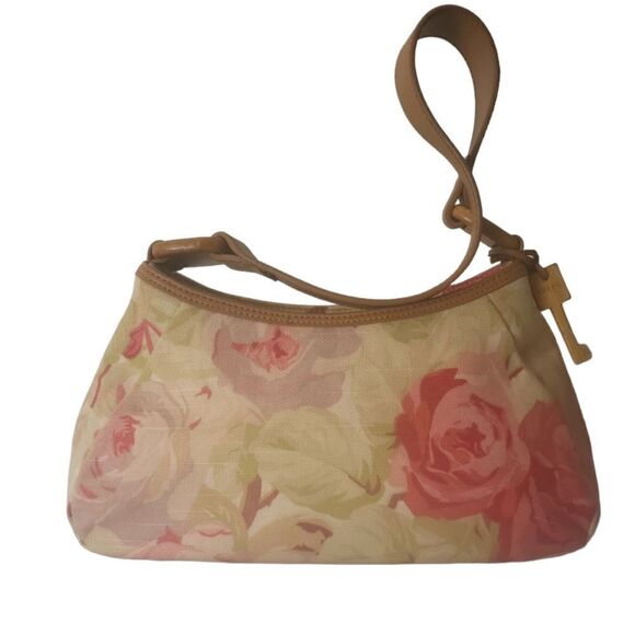 Vintage 90s Fossil Pastel Floral Print Baguette - Picture 2 of 8
